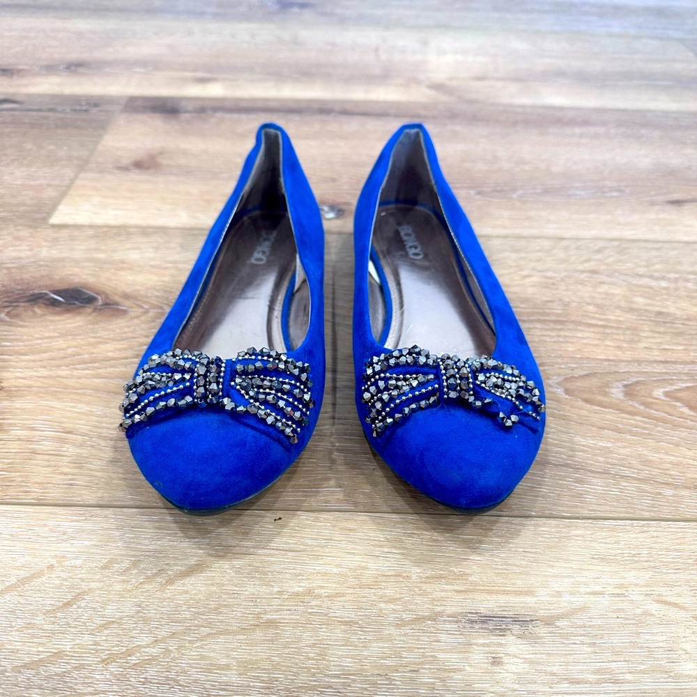 Royal Blue Bongo Flat Shoes- Size 8M